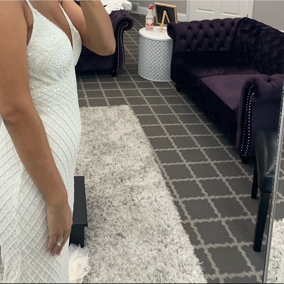 Beaded Gown w/ Train - Picture 9 of 10